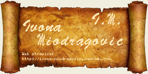 Ivona Miodragović vizit kartica